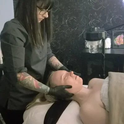 Facial massage treatment at Cranky Crow Aesthetics in Melbourne FL
